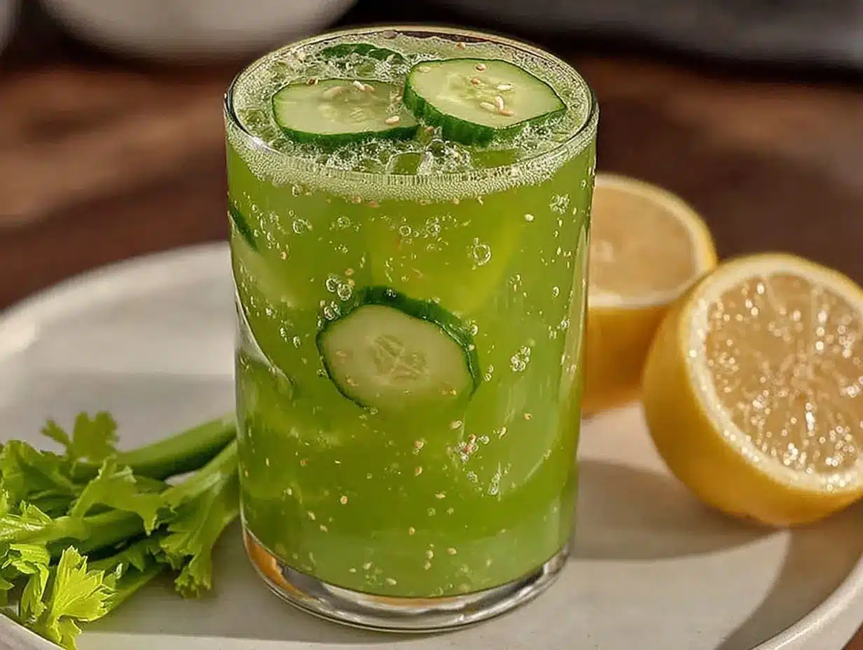 fresh morning celery juice preparation steps