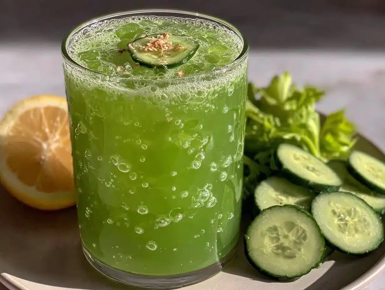 fresh morning celery juice - featured image