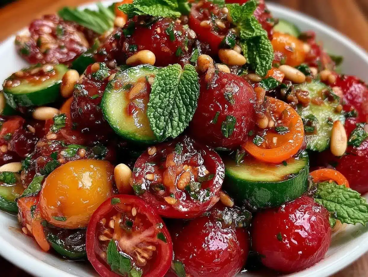 fresh summer salad preparation steps