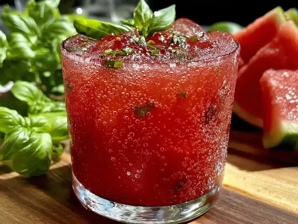 fresh watermelon basil lemonade - featured image