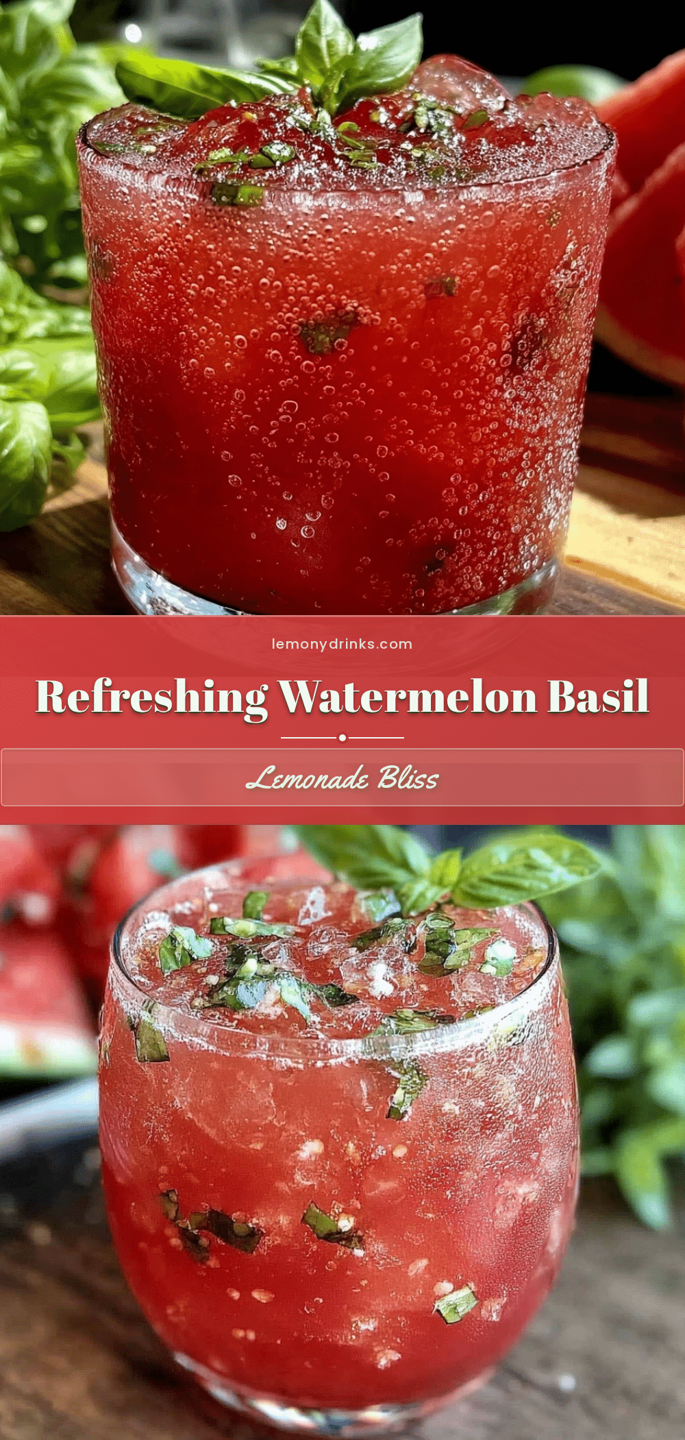 fresh watermelon basil lemonade recipe