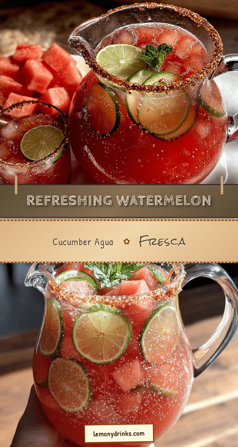 fresh watermelon cucumber agua fresca recipe