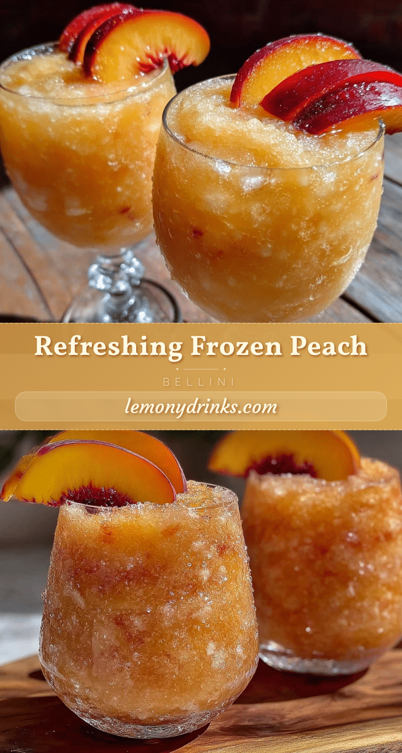 frozen peach bellini slushies recipe