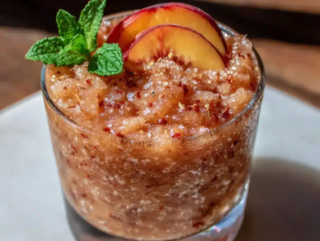 frozen peach rosé slushie - featured image
