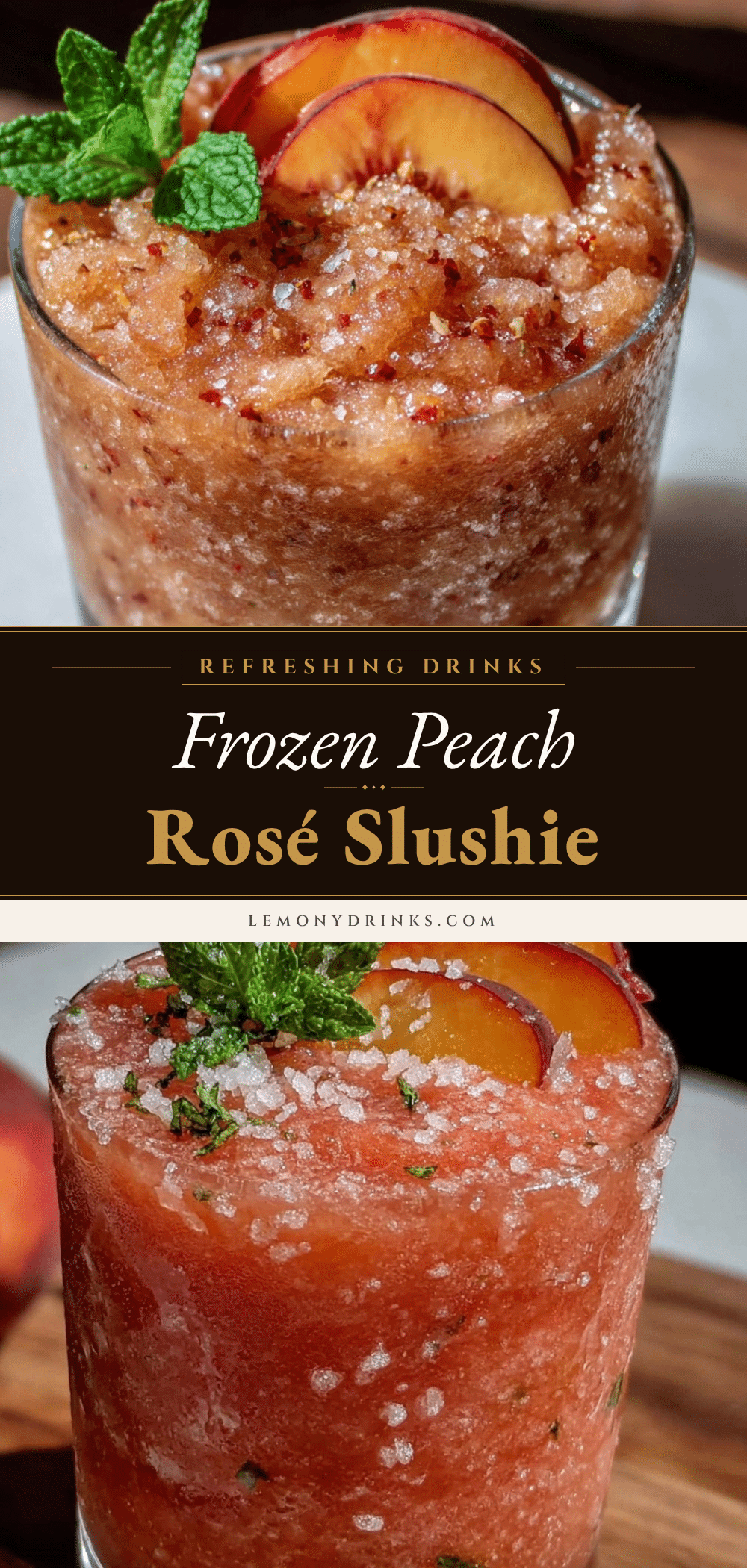 frozen peach rosé slushie recipe