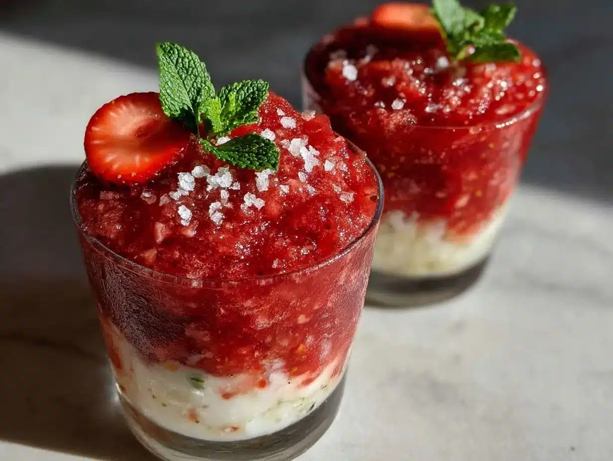 frozen strawberry daiquiri slushies preparation steps