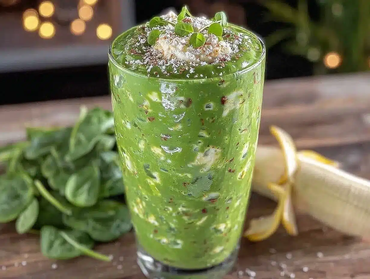 healthy calorie deficit green smoothie preparation steps