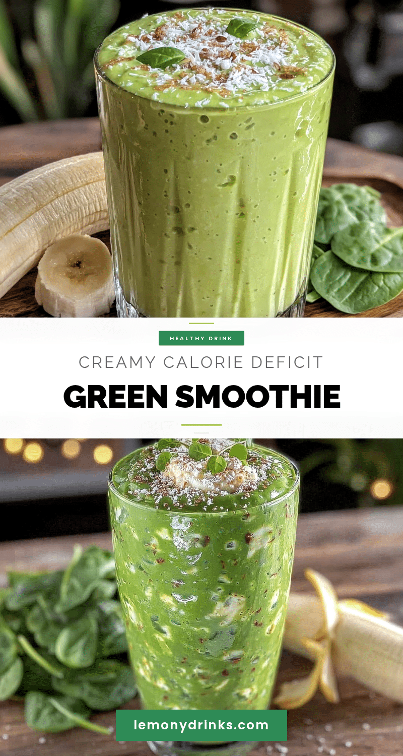 healthy calorie deficit green smoothie recipe