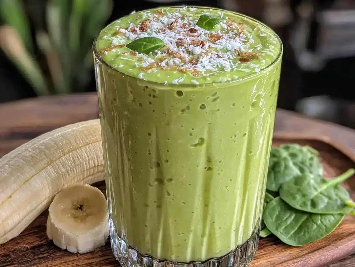 healthy calorie deficit green smoothie - featured image