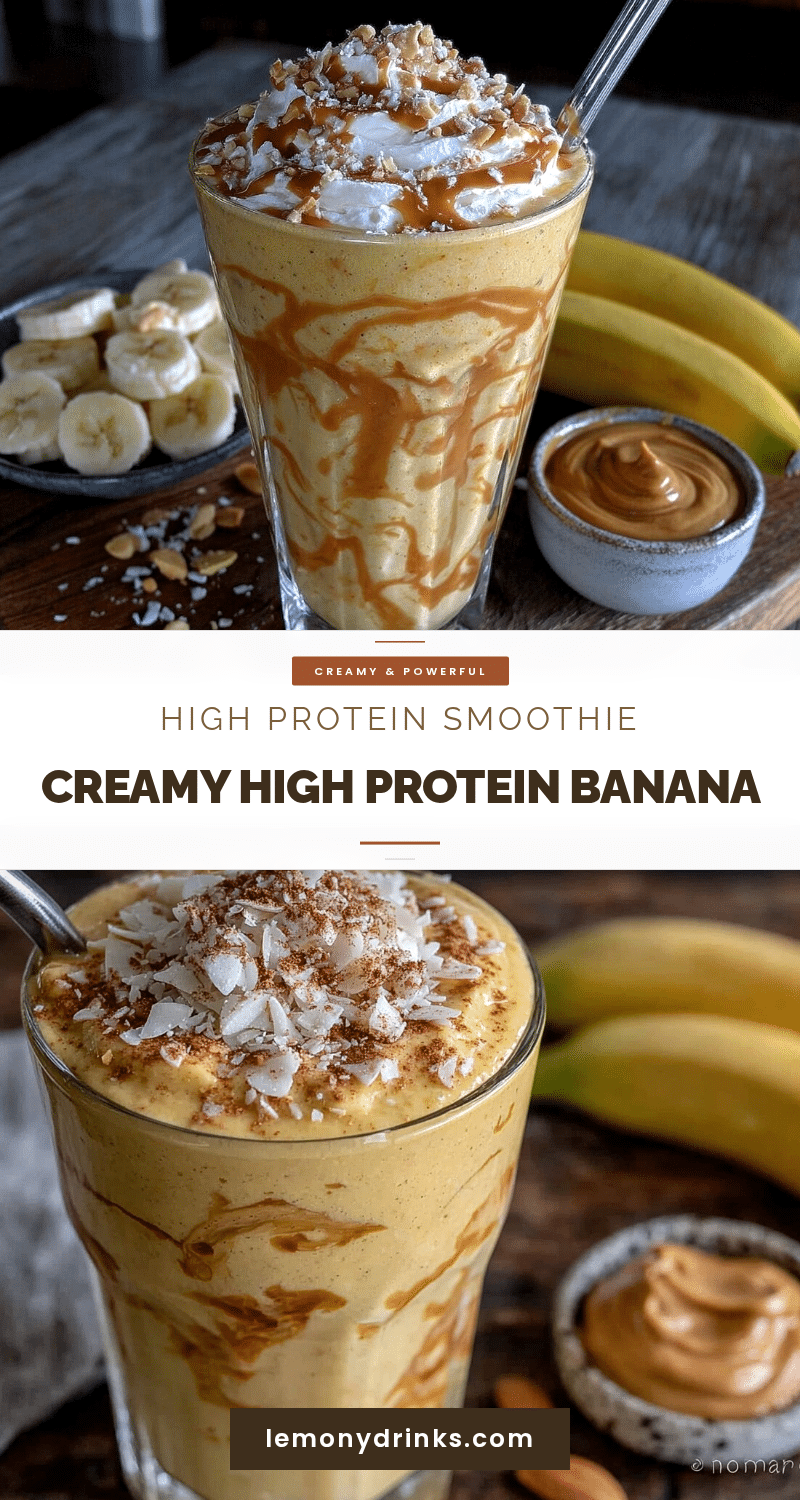healthy high protein banana peanut butter smoothie recipe