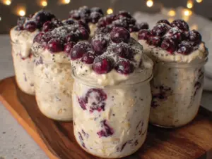 healthy overnight oat milk smoothie - featured image