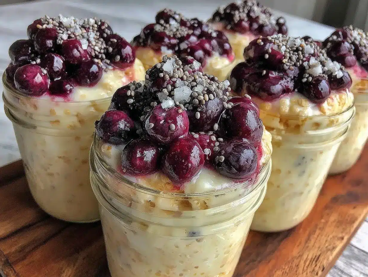 healthy overnight oat milk smoothie preparation steps