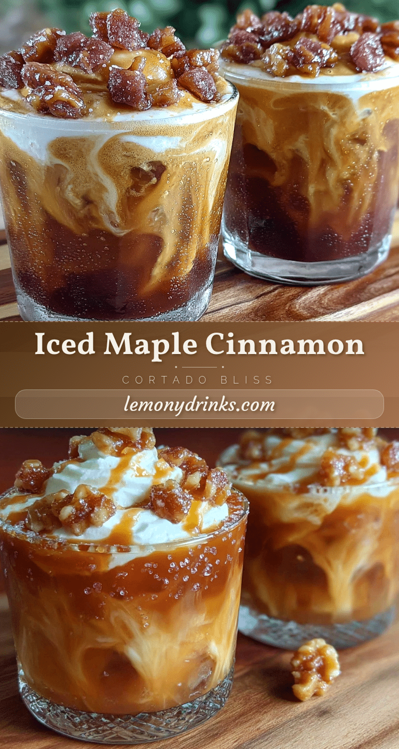 iced maple cinnamon cortado recipe