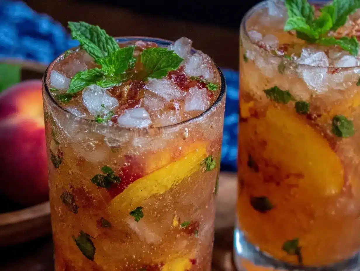 iced peach green tea lemonade preparation steps