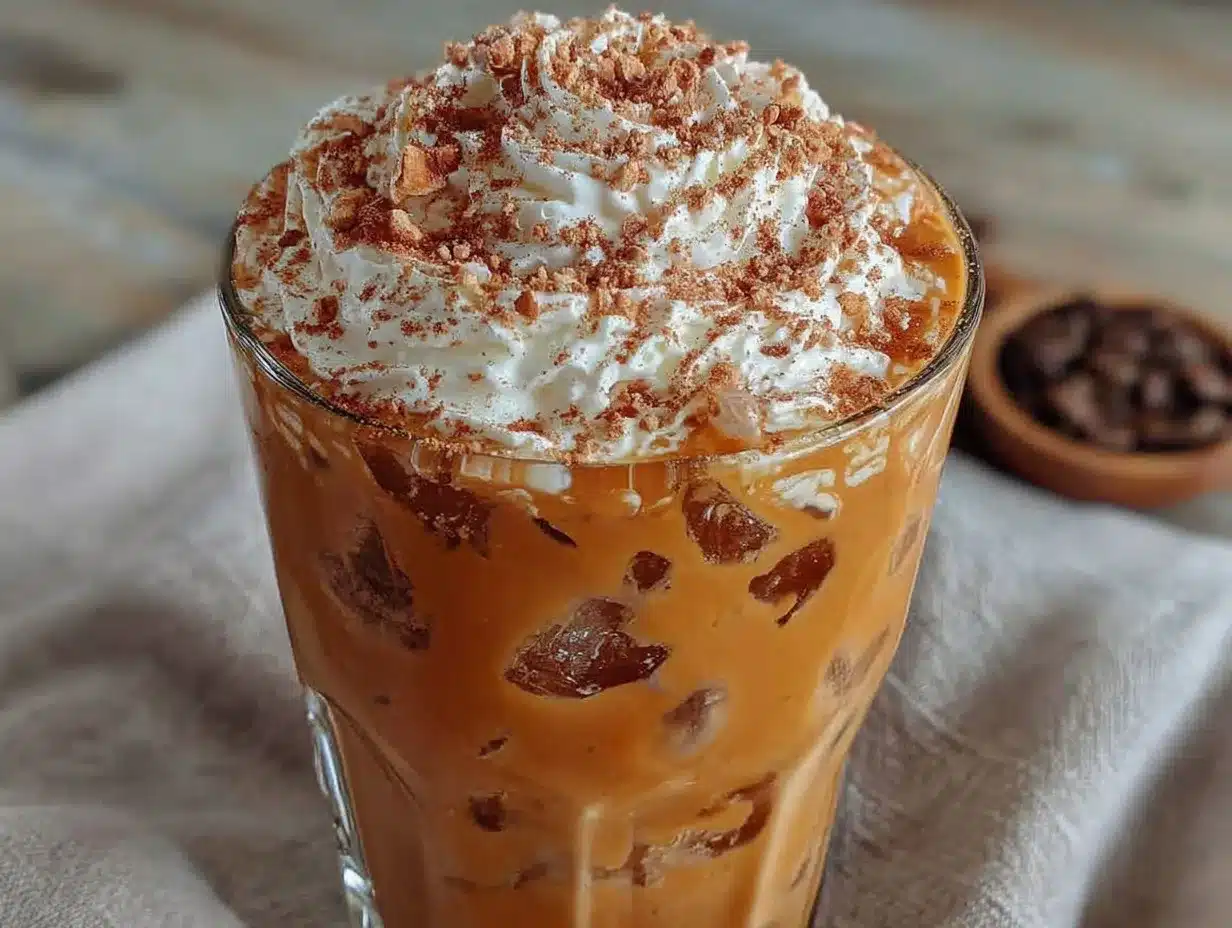 iced pumpkin spice latte preparation steps