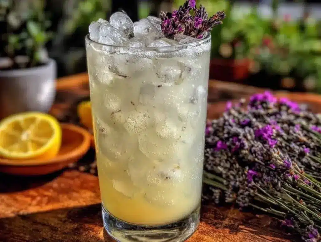 lavender honey iced lemonade - featured image