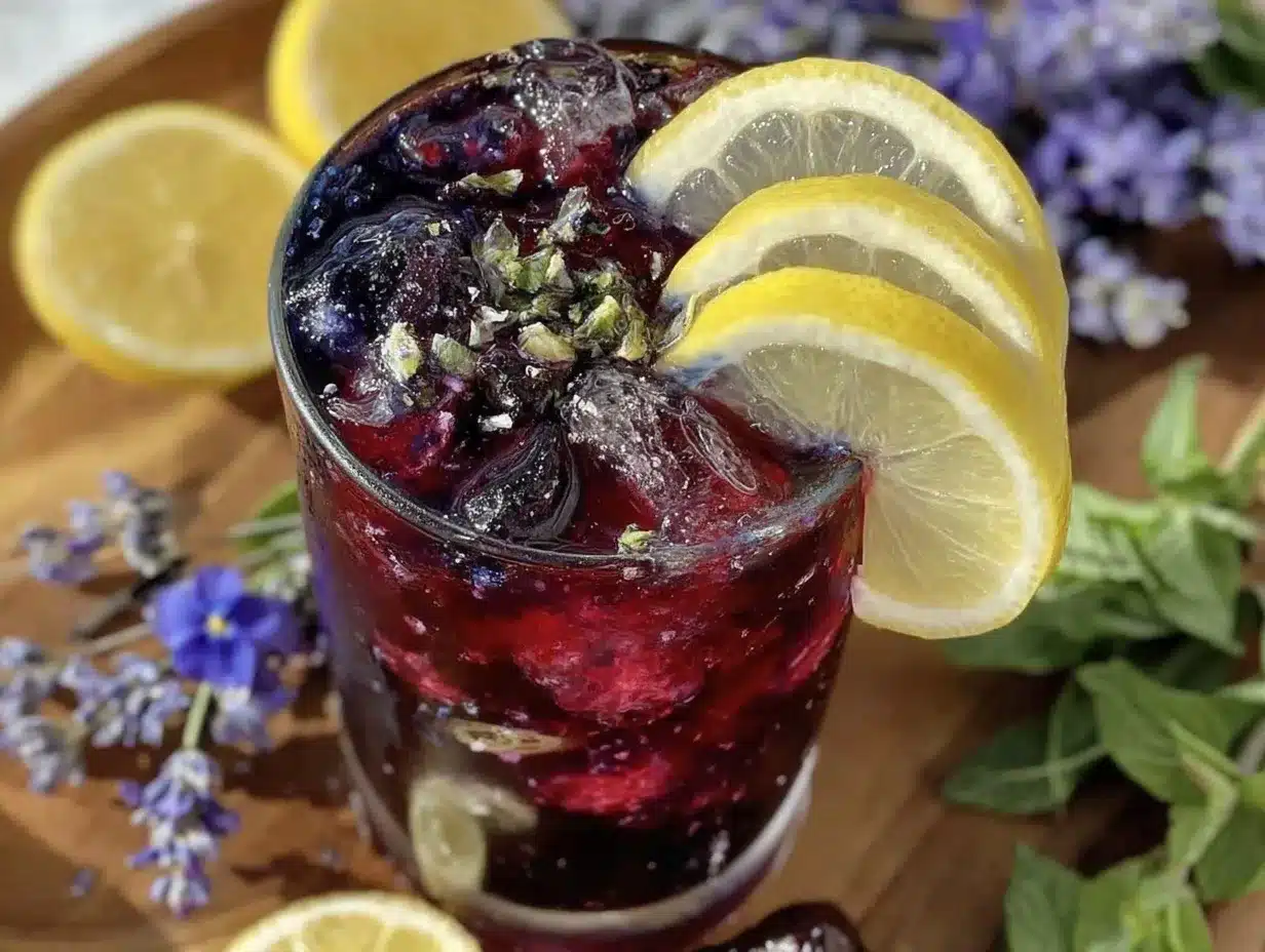 magical witches brew purple butterfly pea flower lemonade preparation steps