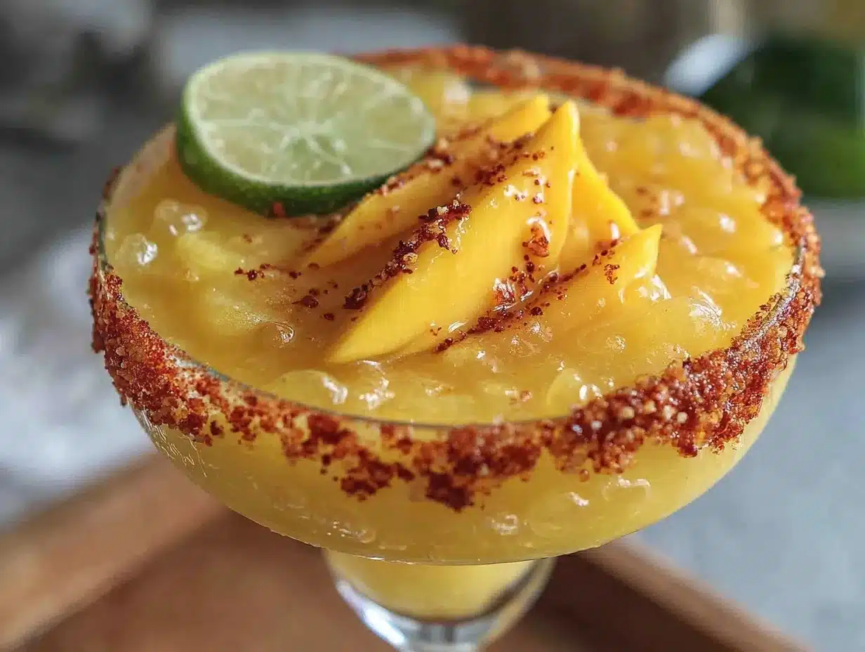 mango Tajín margarita preparation steps