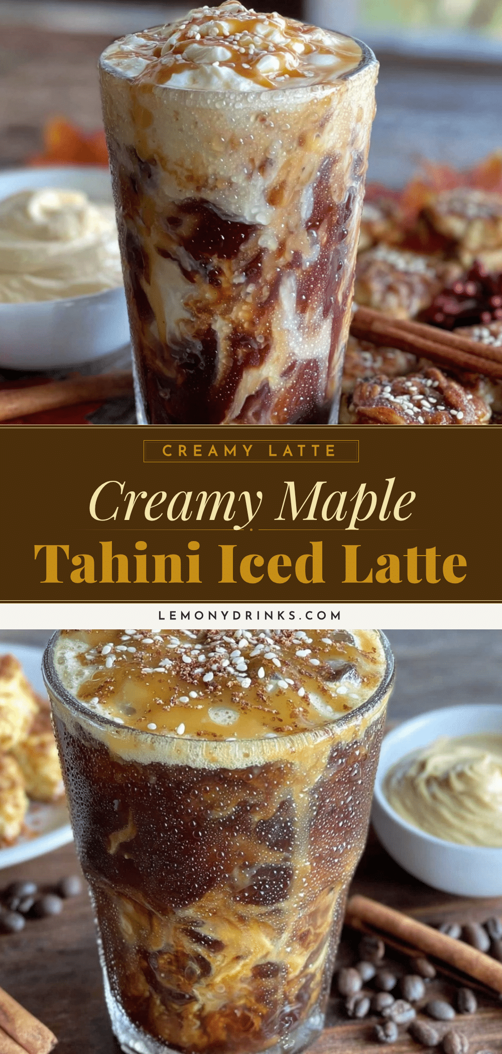 maple tahini iced latte recipe