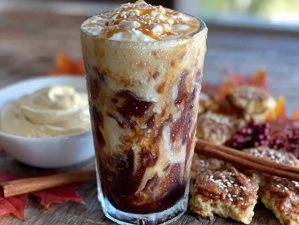 maple tahini iced latte - featured image