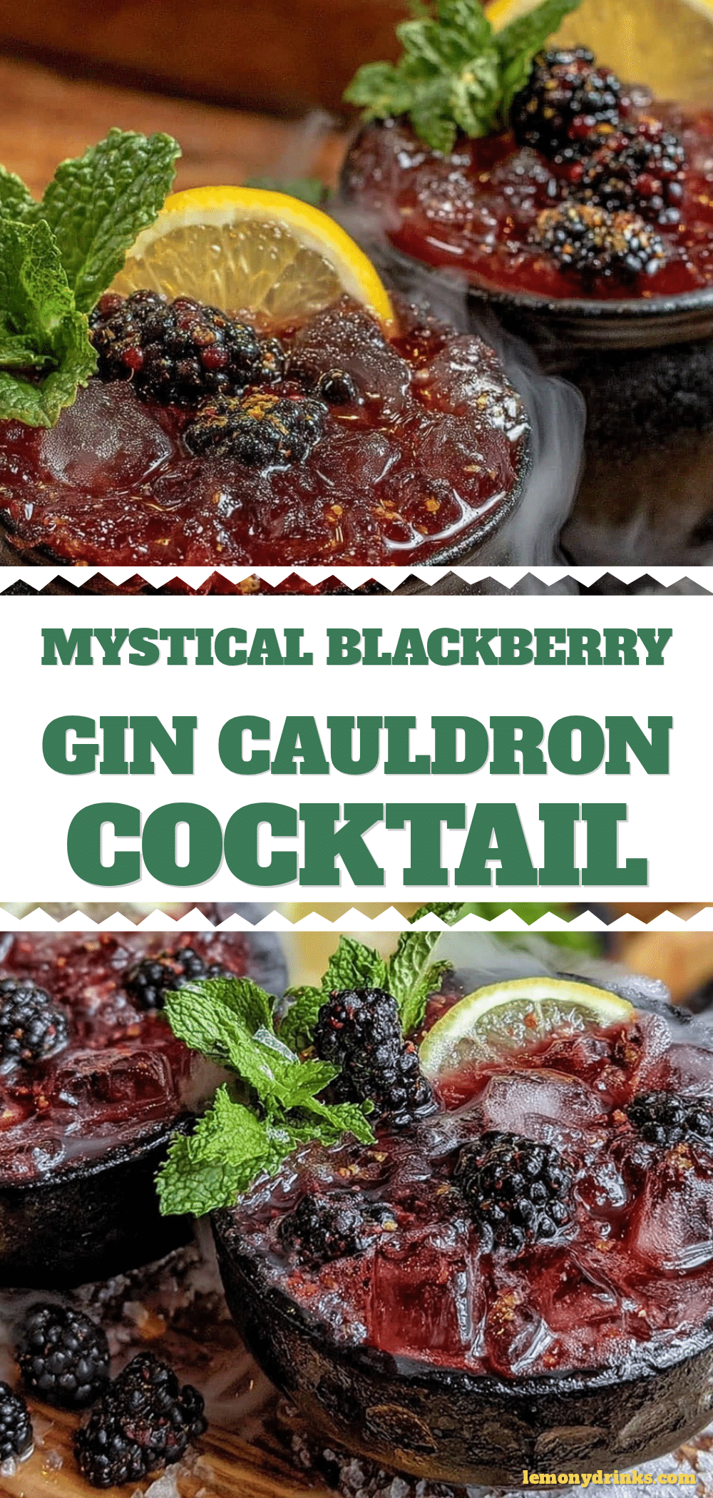 mystical cauldron blackberry gin cocktail recipe