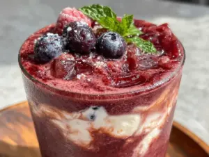 non alcoholic red white blue berry punch - featured image