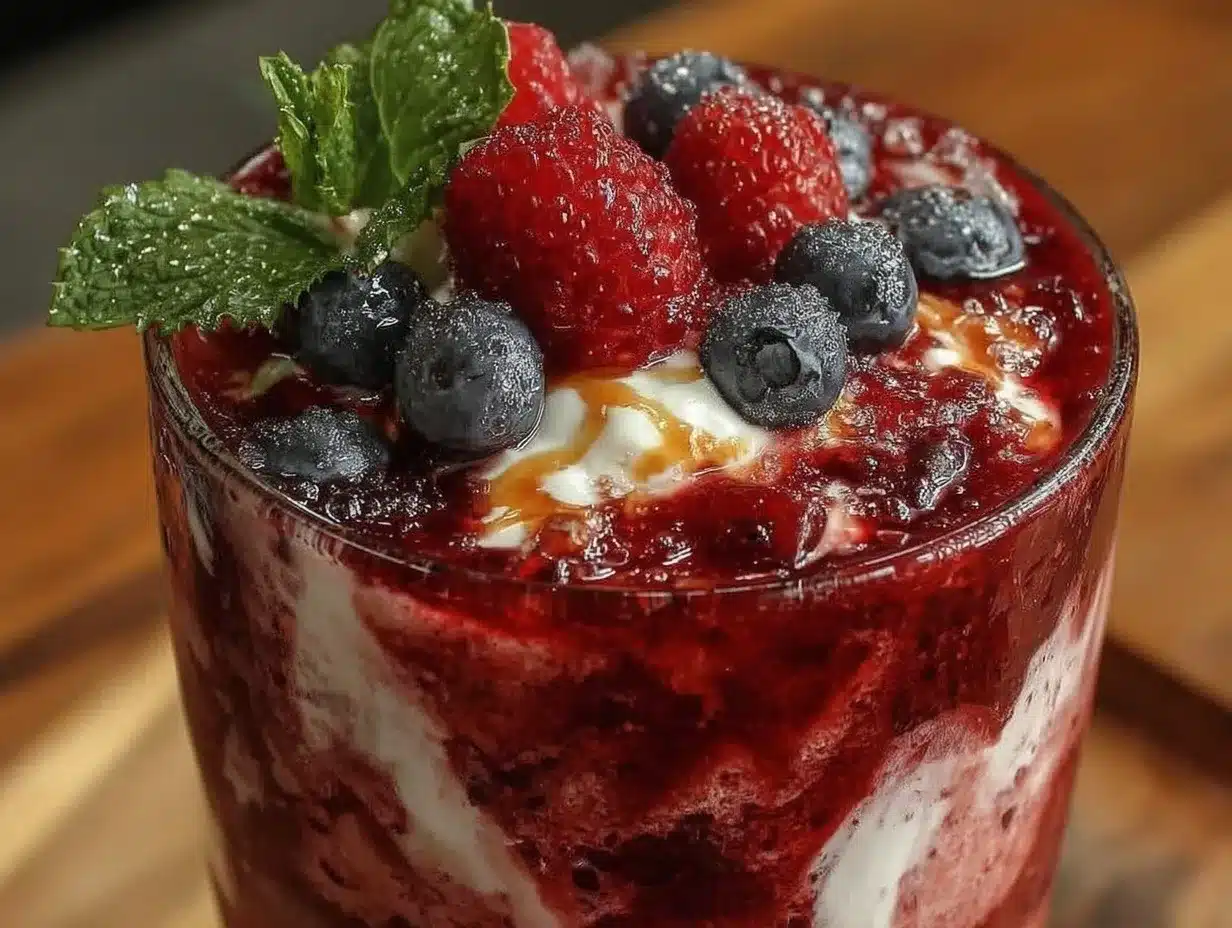 non alcoholic red white blue berry punch preparation steps