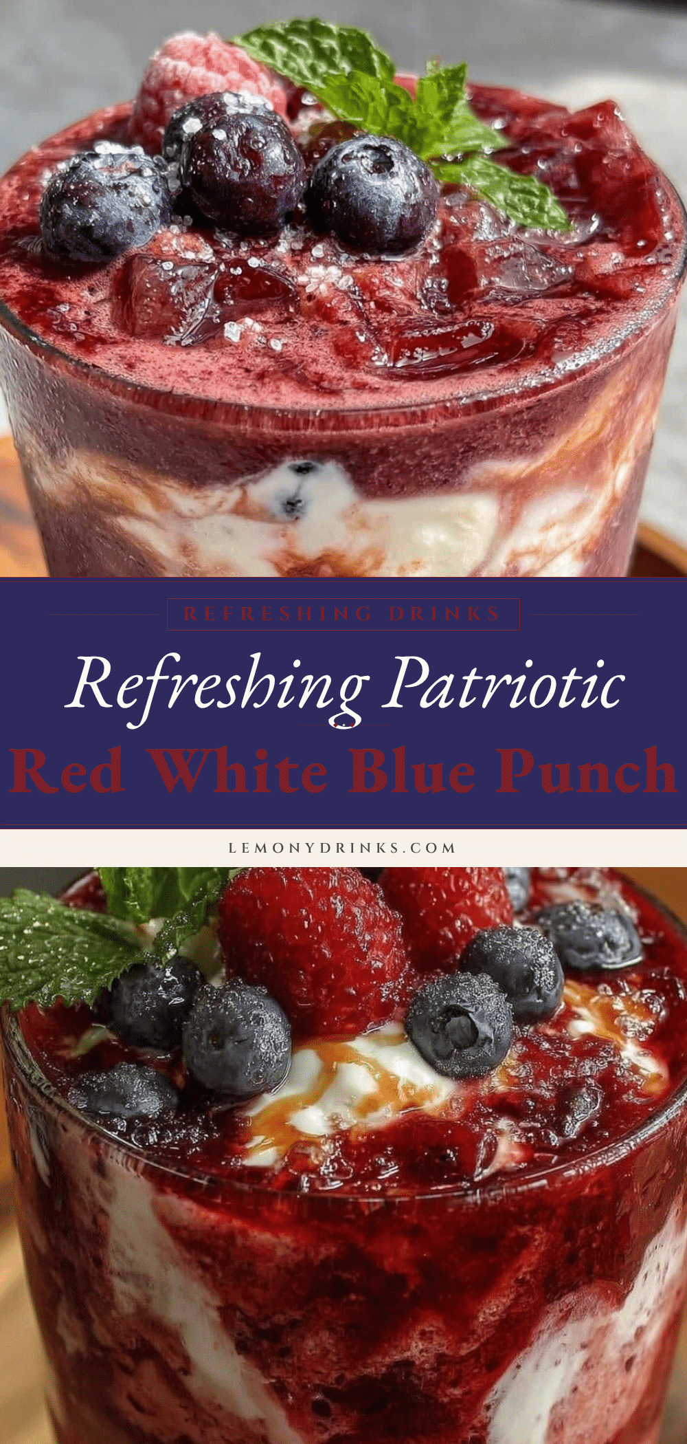 non alcoholic red white blue berry punch recipe