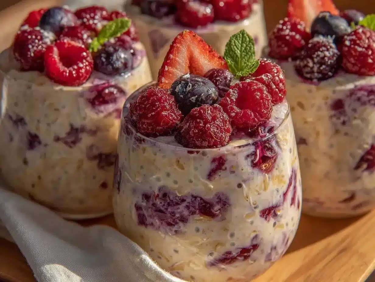 overnight protein oat smoothie cups preparation steps