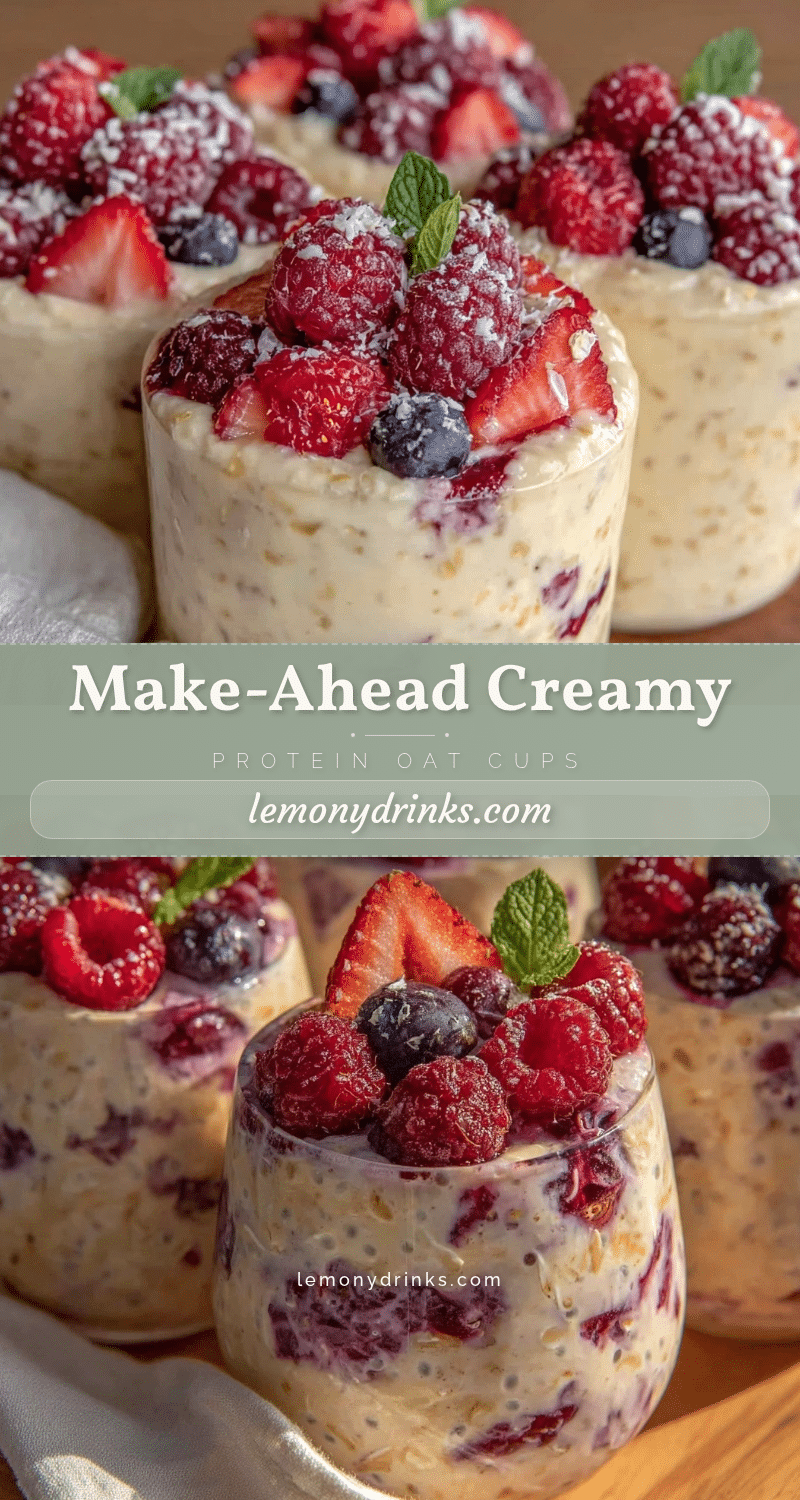 overnight protein oat smoothie cups recipe