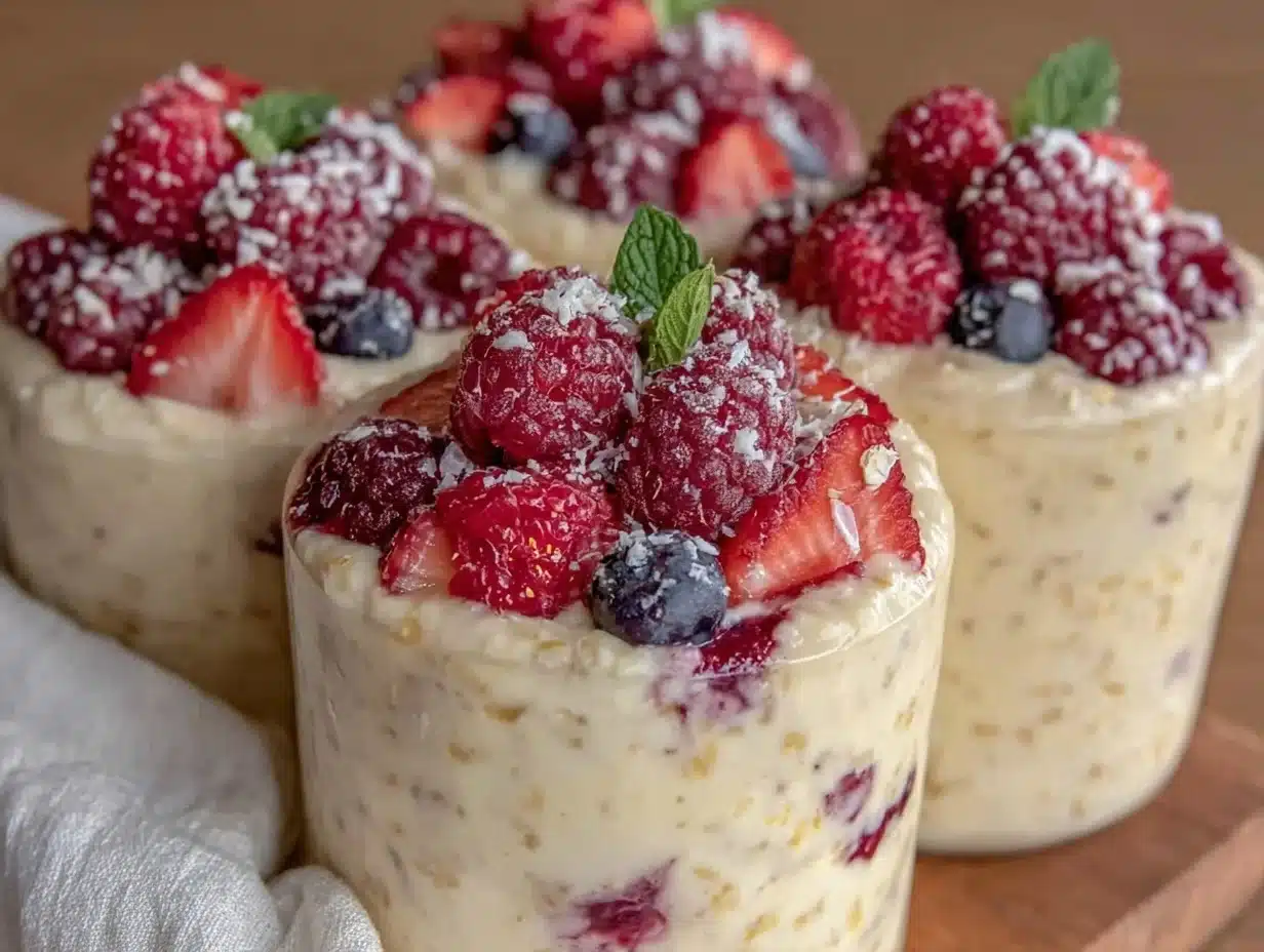 overnight protein oat smoothie cups - featured image