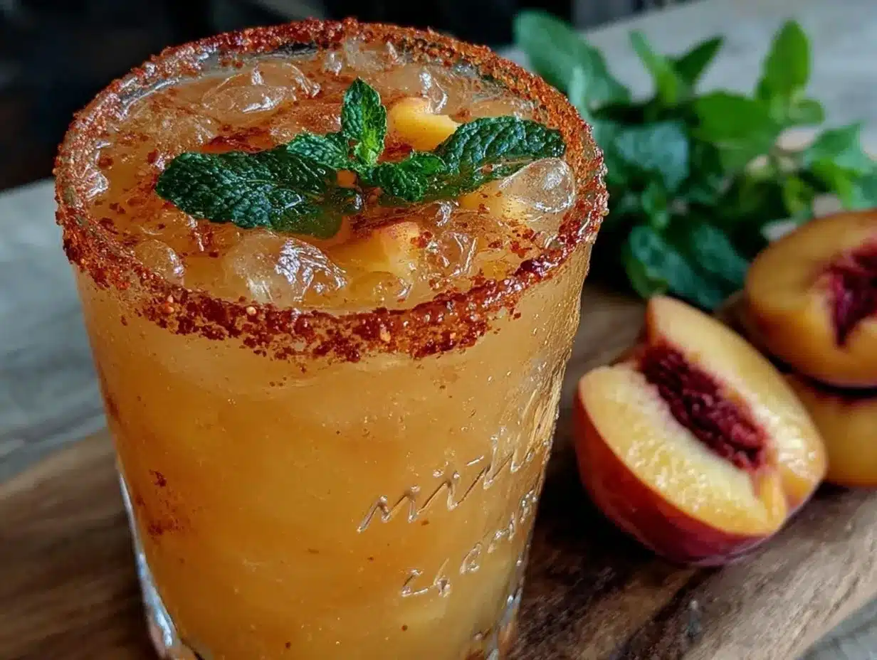 peach agua fresca preparation steps