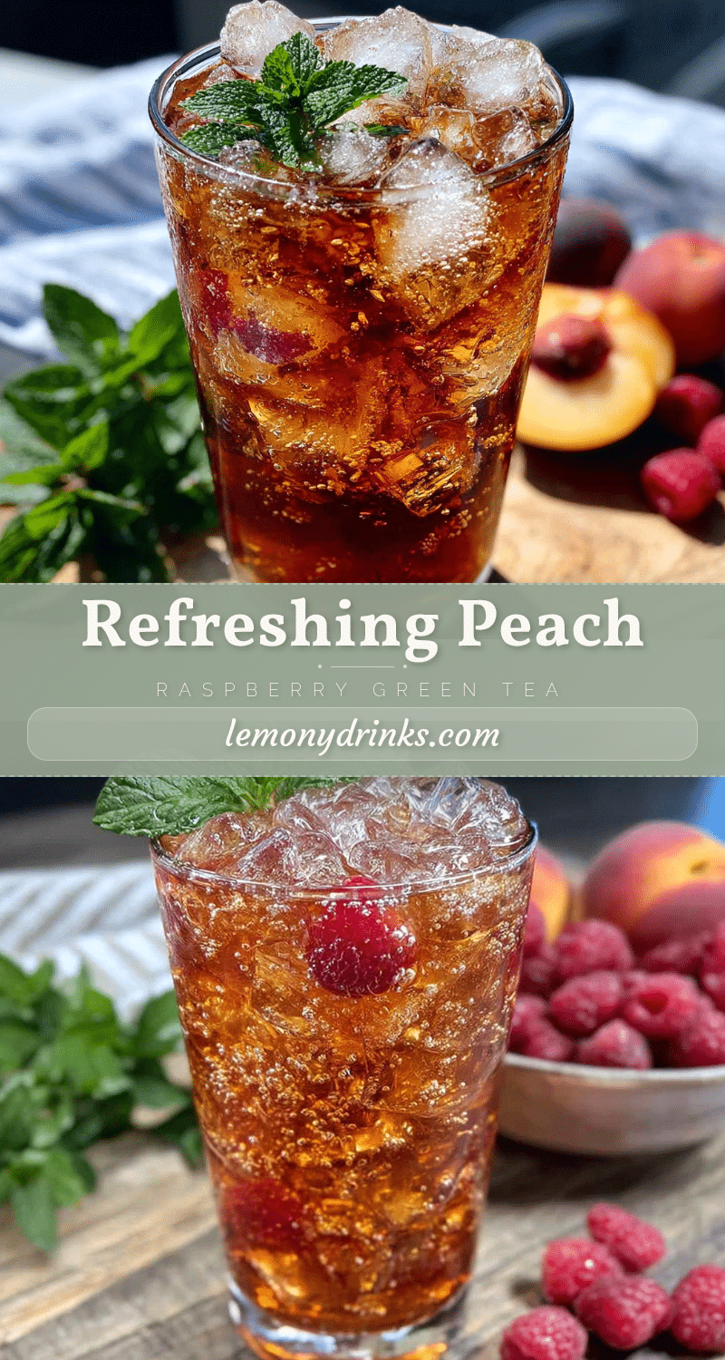 peach raspberry iced green tea recipe