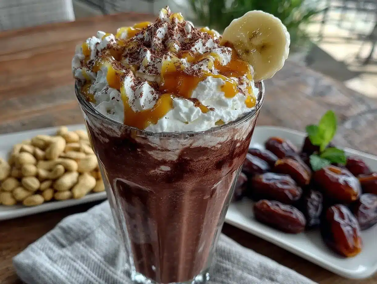 peanut butter banana chocolate protein shake preparation steps