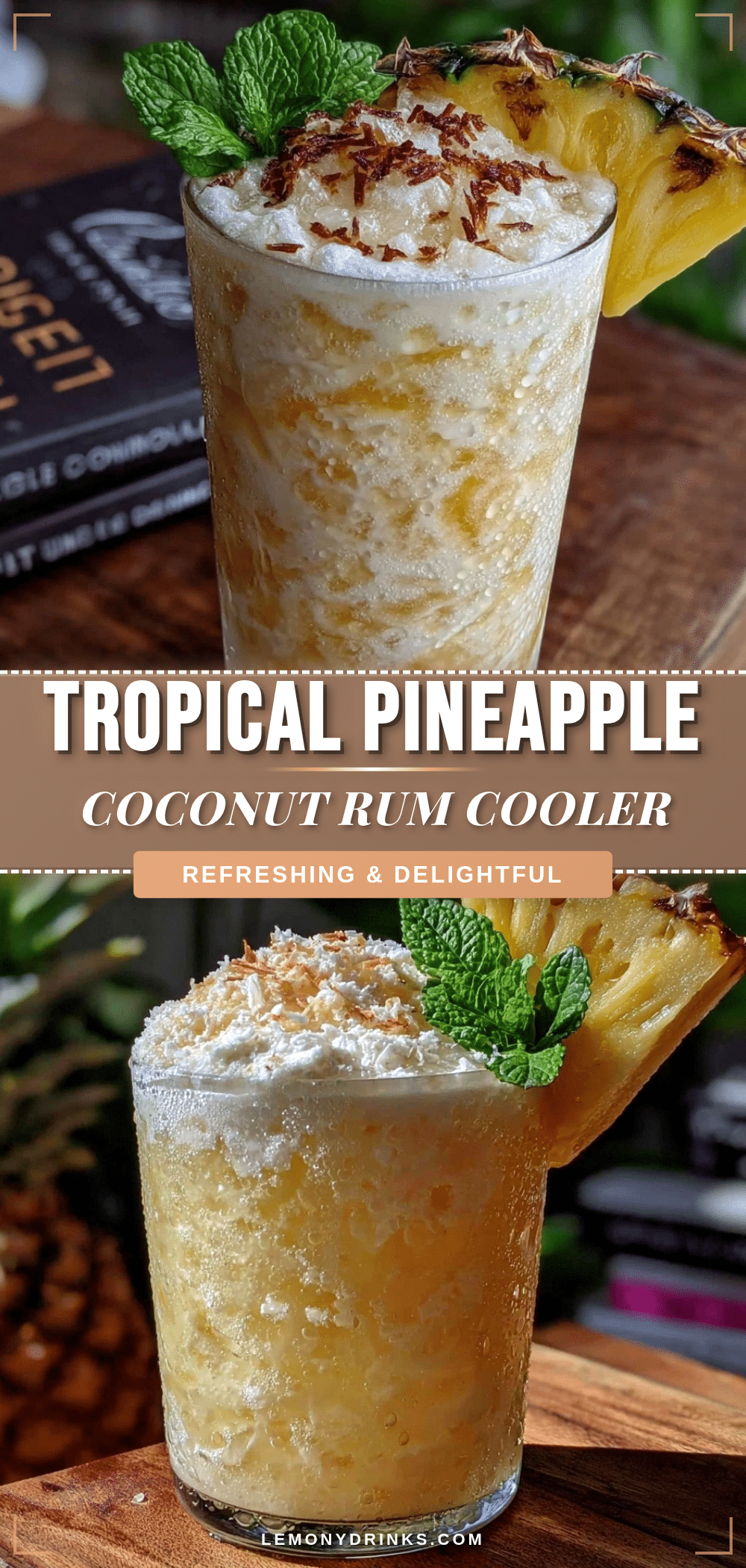 pineapple coconut rum cooler recipe