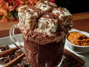pumpkin spice hot chocolate - featured image