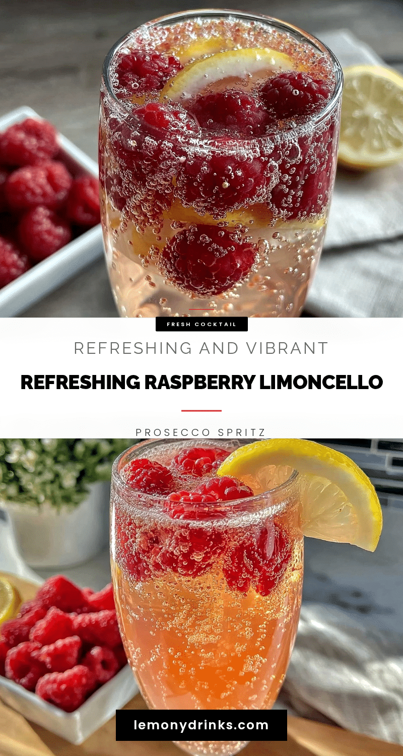 Raspberry Limoncello Spritz Cocktail recipe