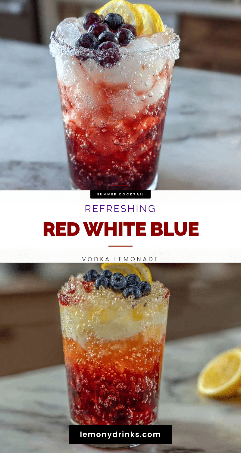 Red White and Blue Layered Vodka Lemonade recipe