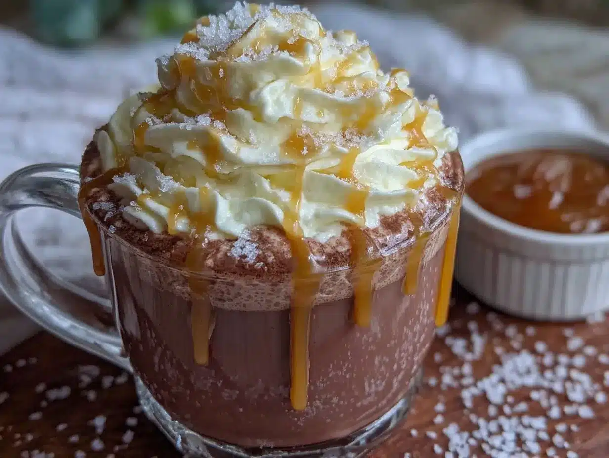 salted caramel hot chocolate preparation steps