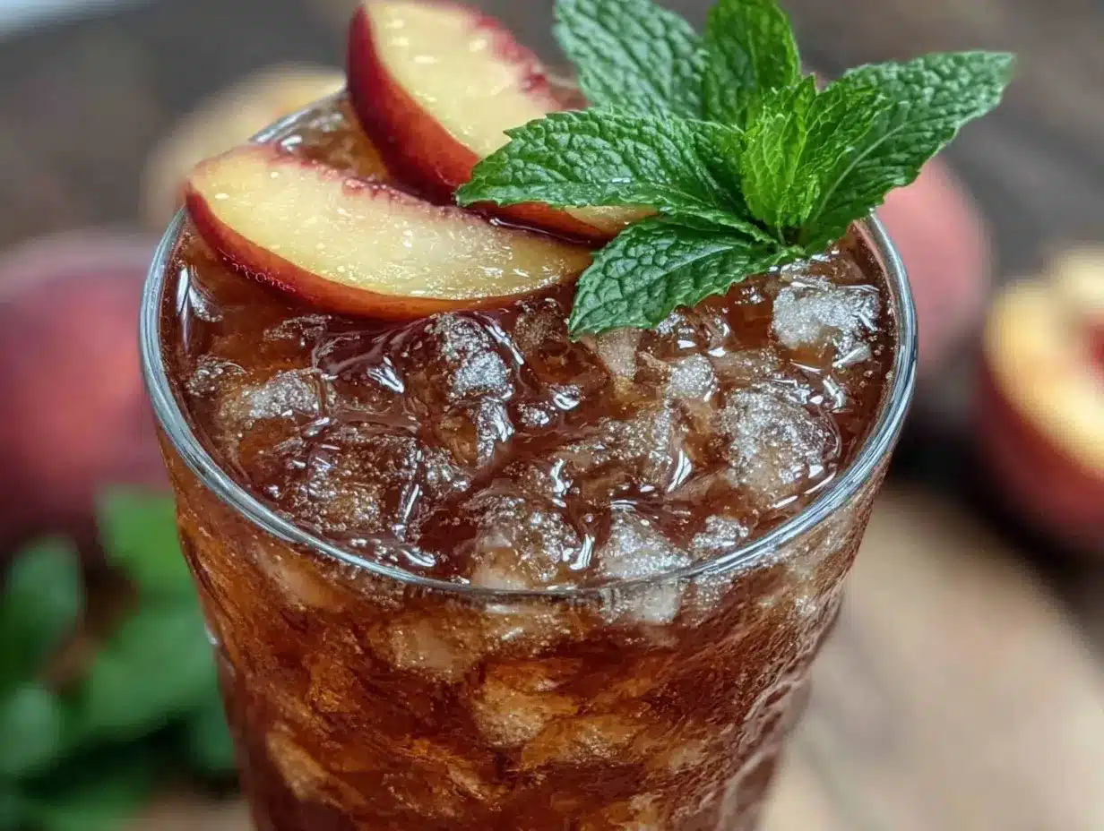 southern sweet peach iced tea preparation steps