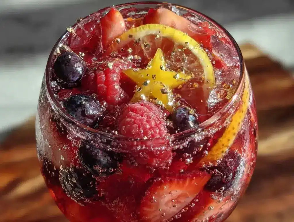 sparkling star-spangled sangria - featured image