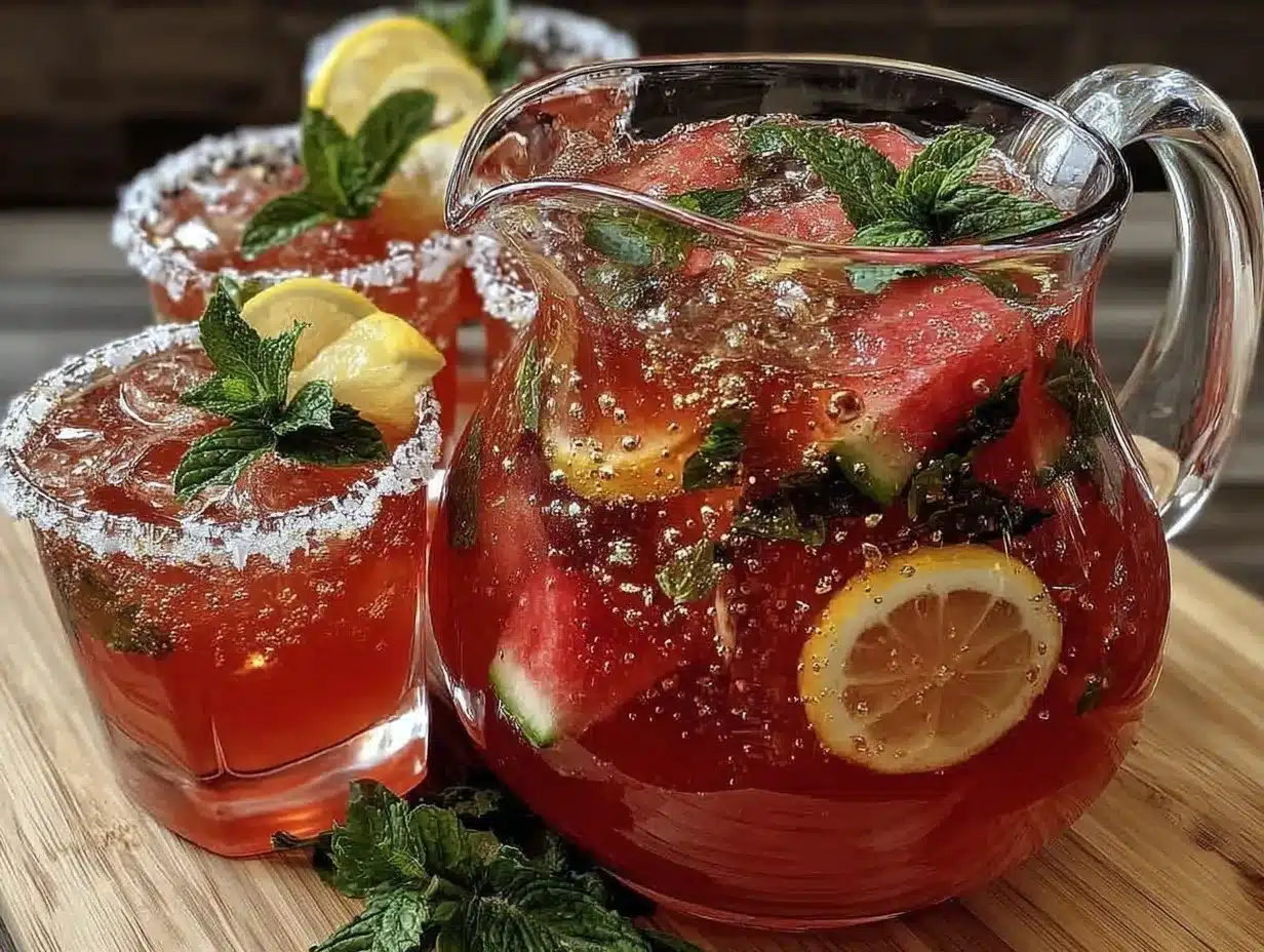 sparkling watermelon lemonade preparation steps