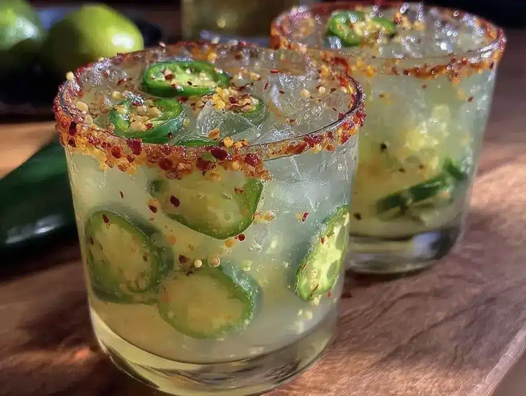spicy jalapeño cucumber margarita - featured image