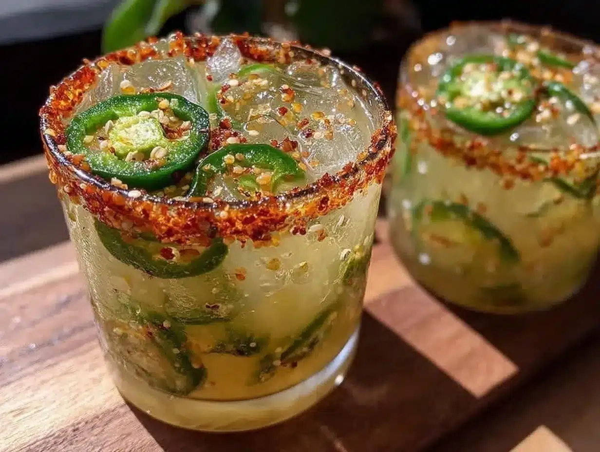 spicy jalapeño cucumber margarita preparation steps