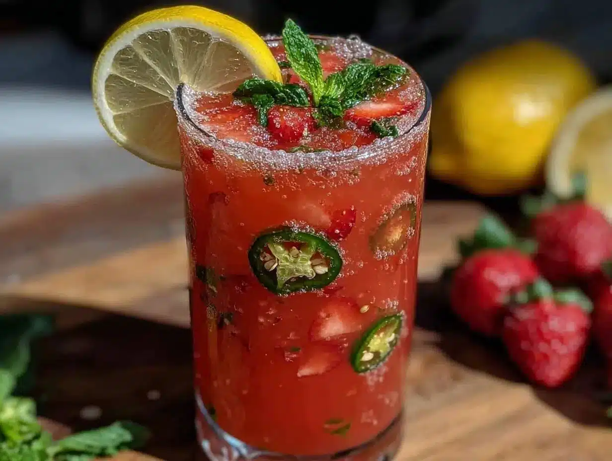 spicy jalapeño strawberry lemonade preparation steps