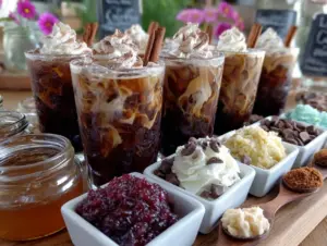 teacher appreciation iced coffee bar setup - featured image