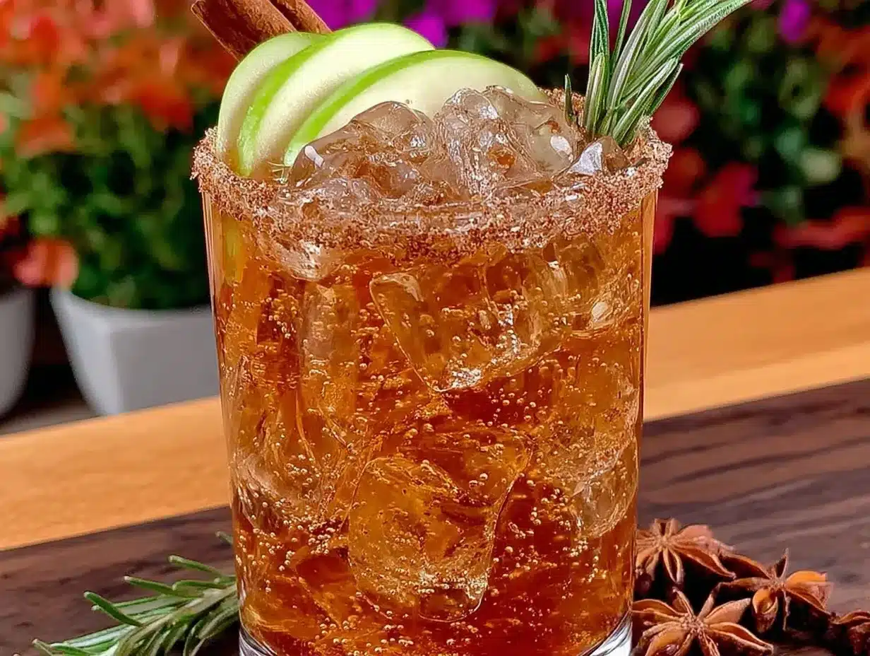 apple cinnamon sparkling mocktail preparation steps