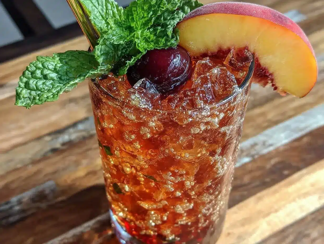 bourbon peach sweet tea punch preparation steps