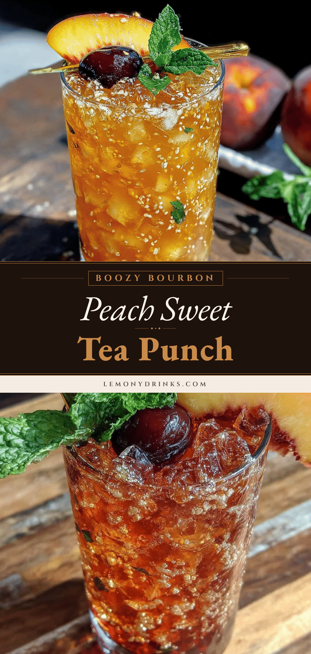 bourbon peach sweet tea punch recipe