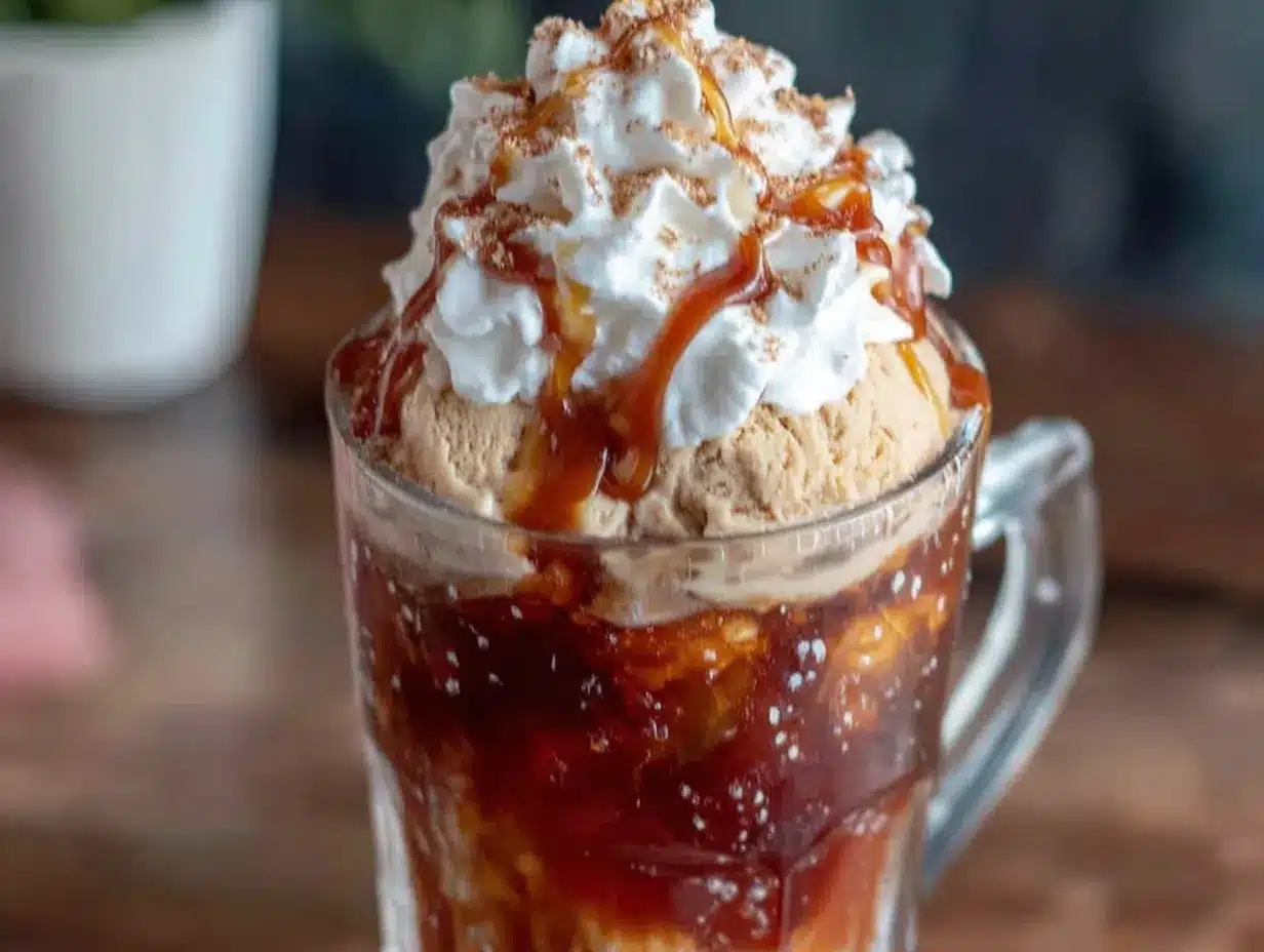 brown sugar cinnamon ice cream float preparation steps